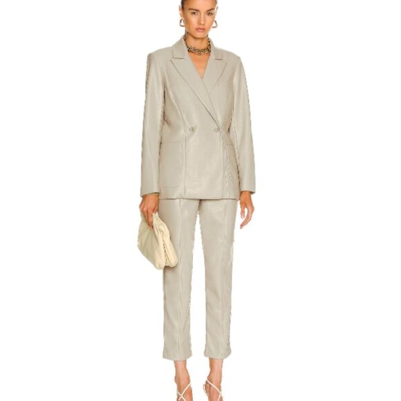 JONATHAN SIMKHAI Raelynn Vegan Leather Oversized Blazer size medium - Picture 5 of 15